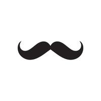 Mustache Black icon isolated on white background.Vector illustration design. vector
