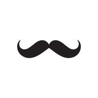 Mustache Black icon isolated on white background.Vector illustration design. vector