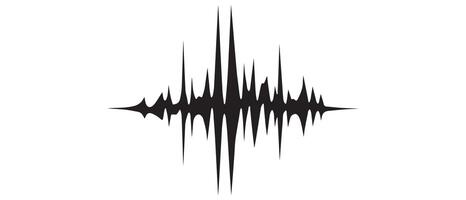 Sound wave line shape icon vector design.