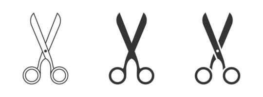 Scissors icon isolated on a white background. vector
