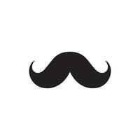 Mustache Black icon isolated on white background.Vector illustration design. vector