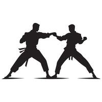 Martial arts strong fighter. Ninja power vector design.