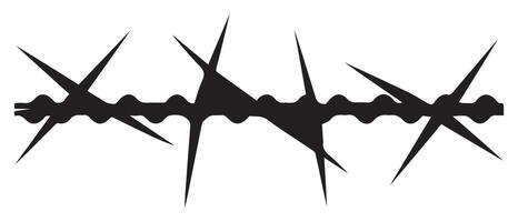 Barbed black vector camp protect danger design.