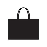 Shop bag black icon box pack vector design.