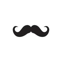 Mustache Black icon isolated on white background.Vector illustration design. vector
