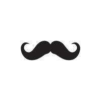 Mustache Black icon isolated on white background.Vector illustration design. vector