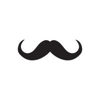 Mustache Black icon isolated on white background.Vector illustration design. vector