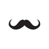 Mustache Black icon isolated on white background.Vector illustration design. vector