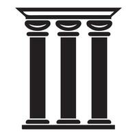 Pillar icon building shape historic vector design.