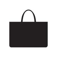 tienda bolso negro icono caja paquete vector diseño.