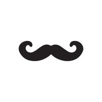 Mustache Black icon isolated on white background.Vector illustration design. vector