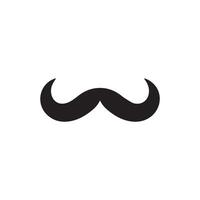 Mustache Black icon isolated on white background.Vector illustration design. vector