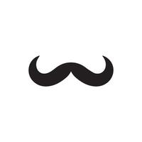 Mustache Black icon isolated on white background.Vector illustration design. vector