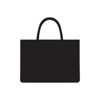 tienda bolso negro icono caja paquete vector diseño.