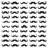 Mustache Black icon isolated on white background.Vector illustration design. vector