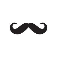 Mustache Black icon isolated on white background.Vector illustration design. vector