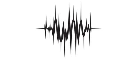 Sound wave line shape icon vector design.