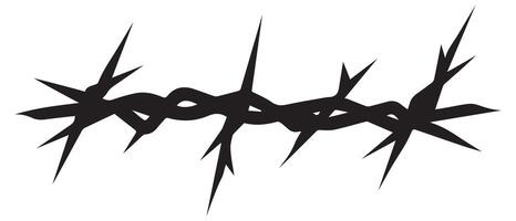 Barbed black vector camp protect danger design.