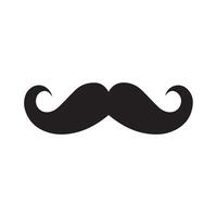 Mustache Black icon isolated on white background.Vector illustration design. vector