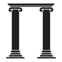 Pillar icon building shape historic vector design.