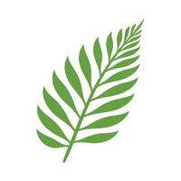 Green Leaf icon shape fresh flat vector design.