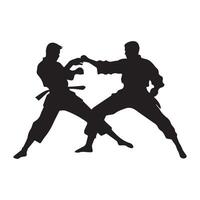 Martial arts strong fighter. Ninja power vector design.