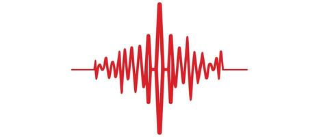 Sound wave line shape icon vector design.