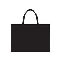 Shop bag black icon box pack vector design.