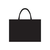 tienda bolso negro icono caja paquete vector diseño.