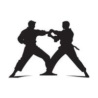 Martial arts strong fighter. Ninja power vector design.