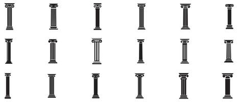 Pillar icon building shape historic vector design.