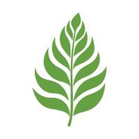 Green Leaf icon shape fresh flat vector design.