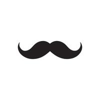 Mustache Black icon isolated on white background.Vector illustration design. vector