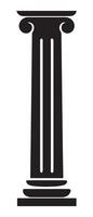 Pillar icon building shape historic vector design.