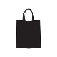 Shop bag black icon box pack vector design.