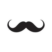 Mustache Black icon isolated on white background.Vector illustration design. vector