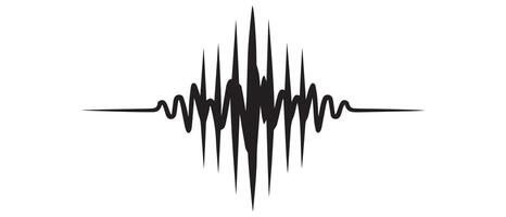 Sound wave line shape icon vector design.