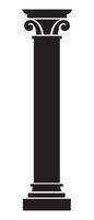 Pillar icon building shape historic vector design.