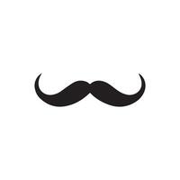 Mustache Black icon isolated on white background.Vector illustration design. vector