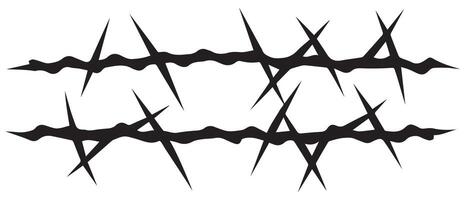 Barbed black vector camp protect danger design.