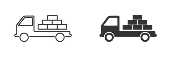 Delivery truck icon. Vector illustration.