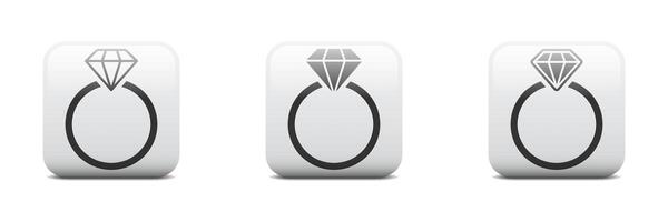 Diamond engagement ring icon. Ring diamond icon. Vector illustration.