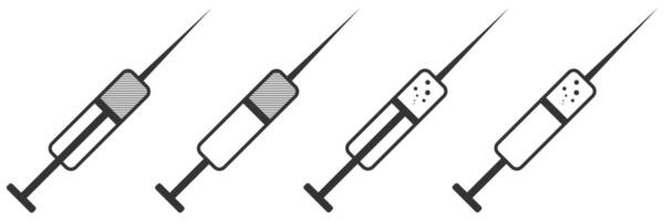 Syringe icon set. Vaccine. Vector. vector