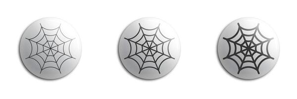 Spiderweb icon set. Vector illustration.