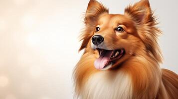 AI generated Adorable collie dog with space for text, perfect for marketing, portrait photography for sale photo