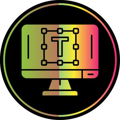 Text editor Glyph Due Color Icon