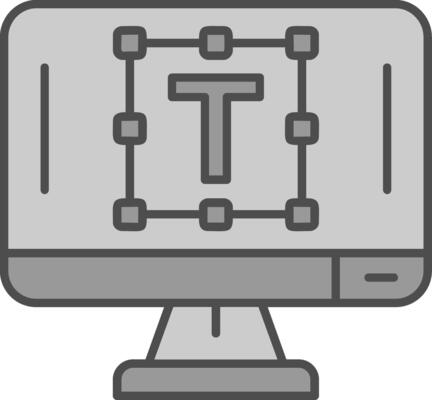 Text editor Line Filled Greyscale Icon