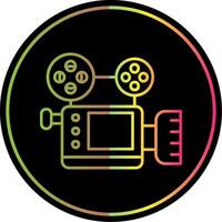 Video camera Line Gradient Due Color Icon vector