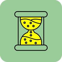 Sand clock Filled Yellow Icon vector