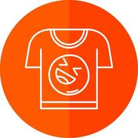 Tee Line Red Circle Icon vector